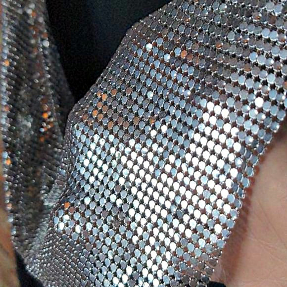 Michael‎ Kors Medium Tank Top w/ Silver Statement Neckline - Picture 3 of 8